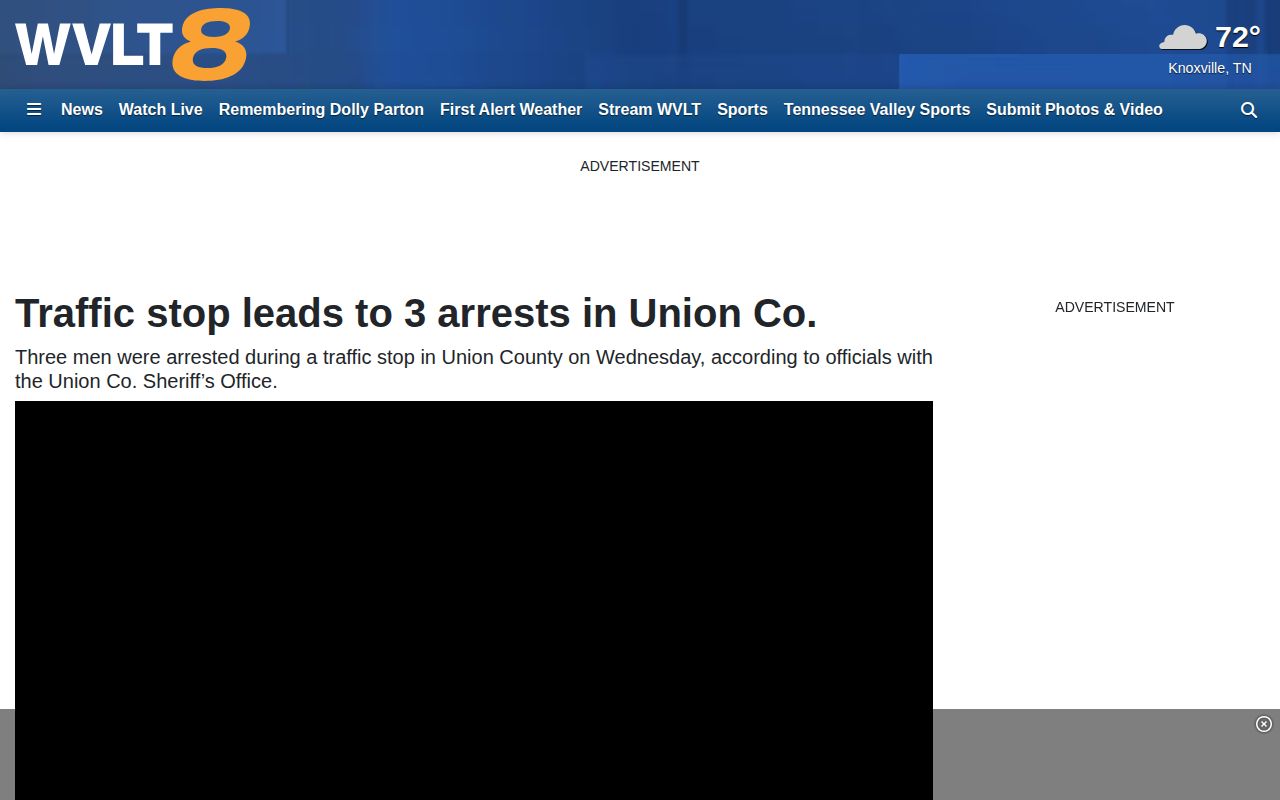 Regional news story about a specific Union County arrest event